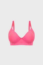 Sostén Mujer Support Detalle Encaje Fucsia