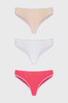 Calzón Mujer Tripack Bikini Liso Fucsia