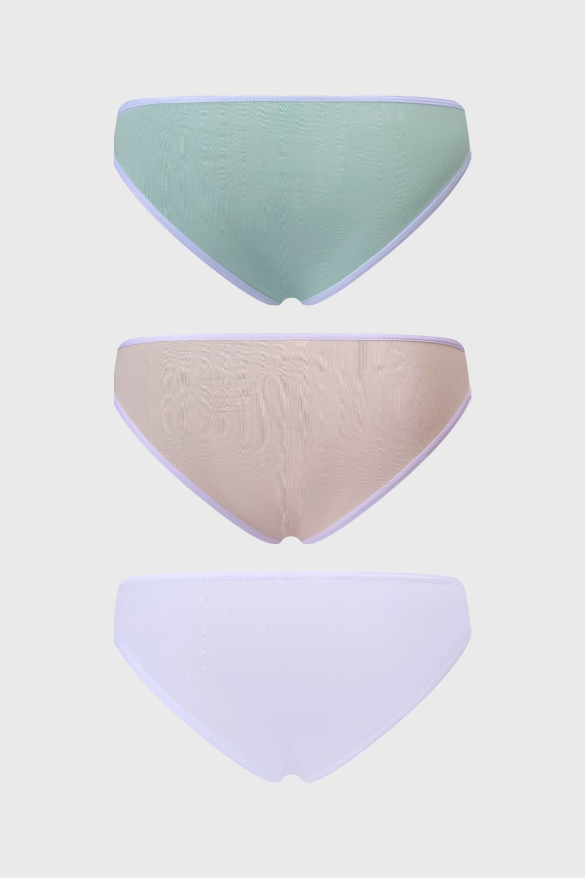 Calzón Mujer Tripack Bikini Liso Menta