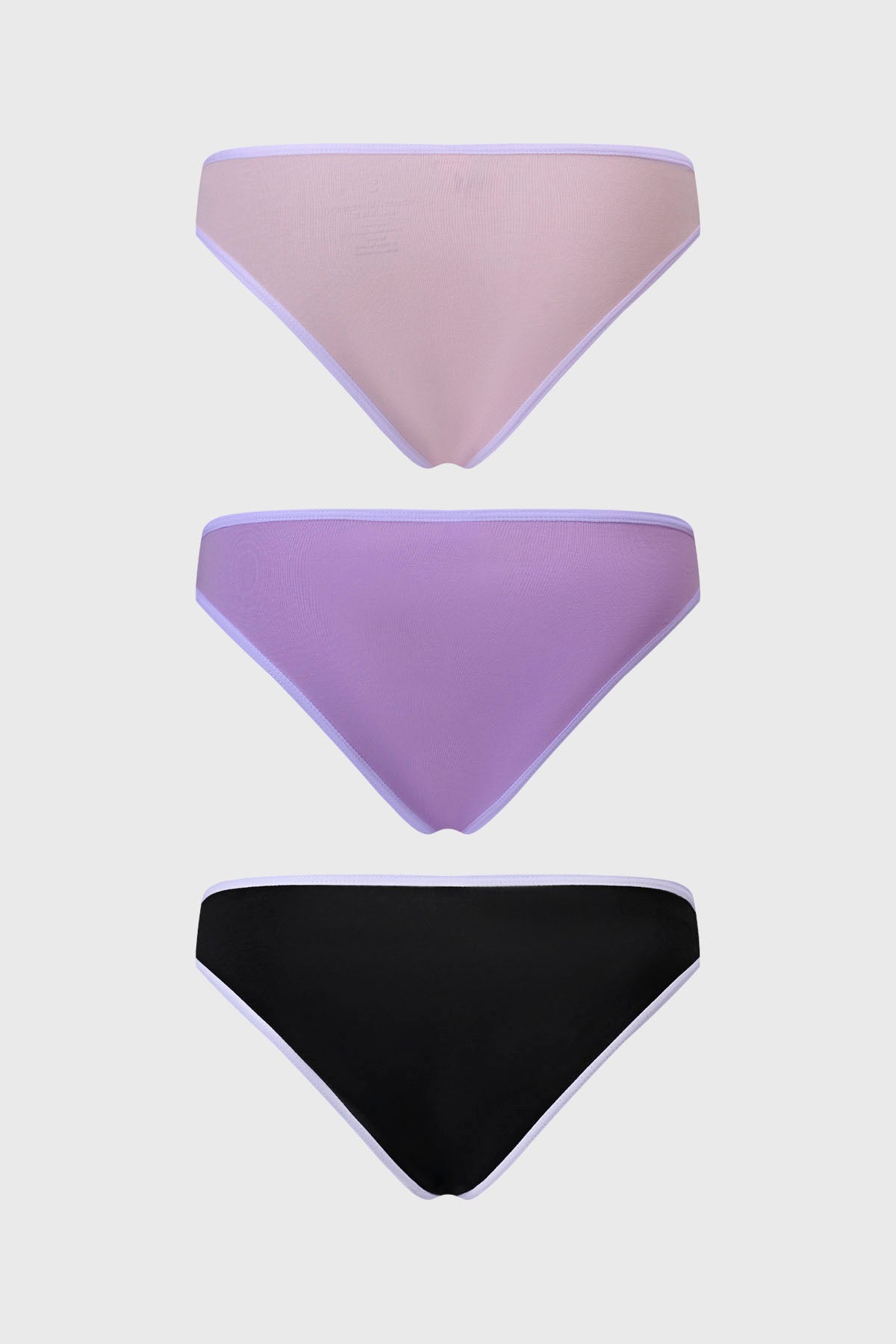 Calzón Mujer Tripack Bikini Liso Palo Rosa