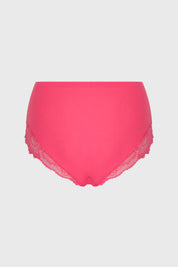 Calzón Mujer Tiro Alto Detalle Encaje Fucsia