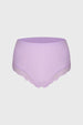 Calzón Mujer Tiro Alto Detalle Encaje Lila