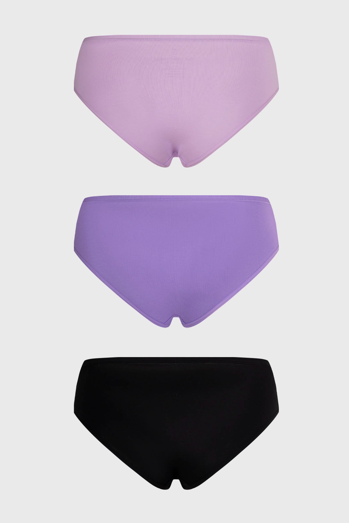Calzón Mujer Tripack Bikini Liso Lila