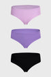 Calzón Mujer Tripack Bikini Liso Lila