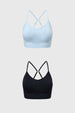 Sostén mujer bipack peto liso azul claro