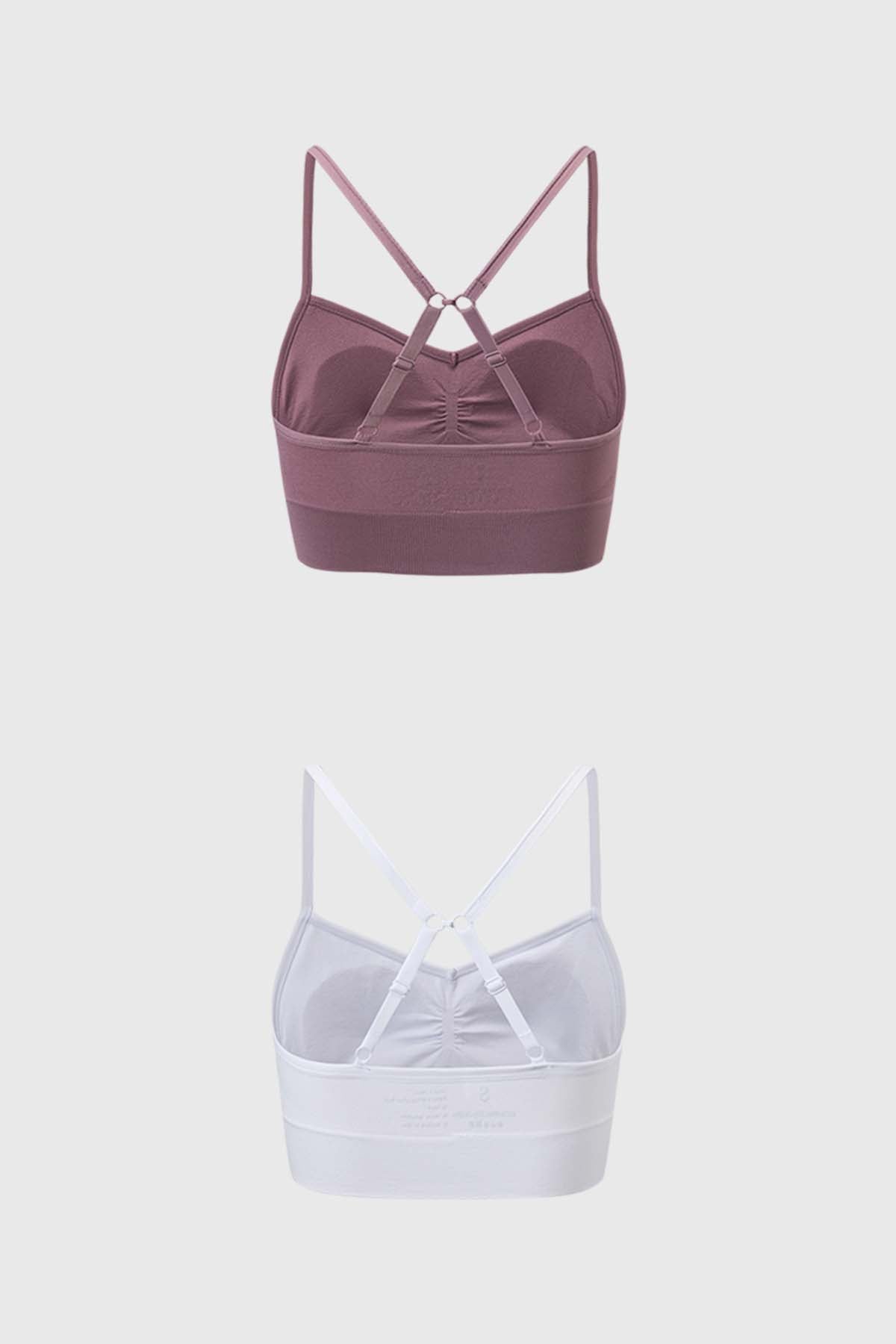 Sostén mujer bipack peto liso rosa viejo