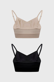 Sostén Mujer Bipack Peto Liso Negro