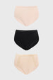 Calzón Mujer Tripack Tiro Alto Crudo