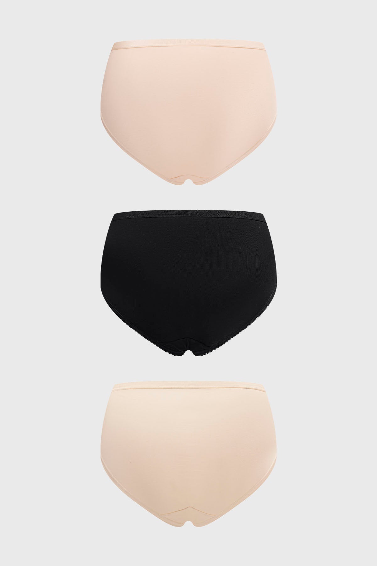 Calzón Mujer Tripack Tiro Alto Crudo