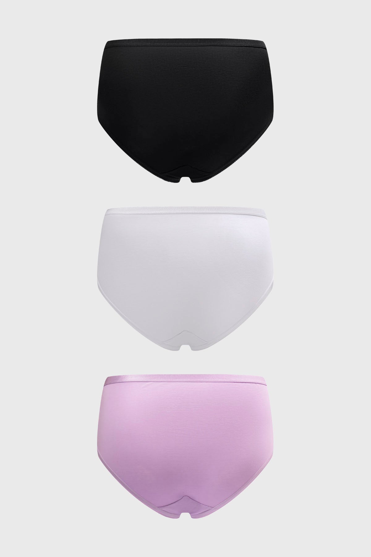 Calzón Mujer Tripack Tiro Alto Lila