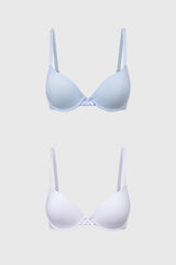 Sostén Mujer Bipack Copa Soft Liso Azul Claro