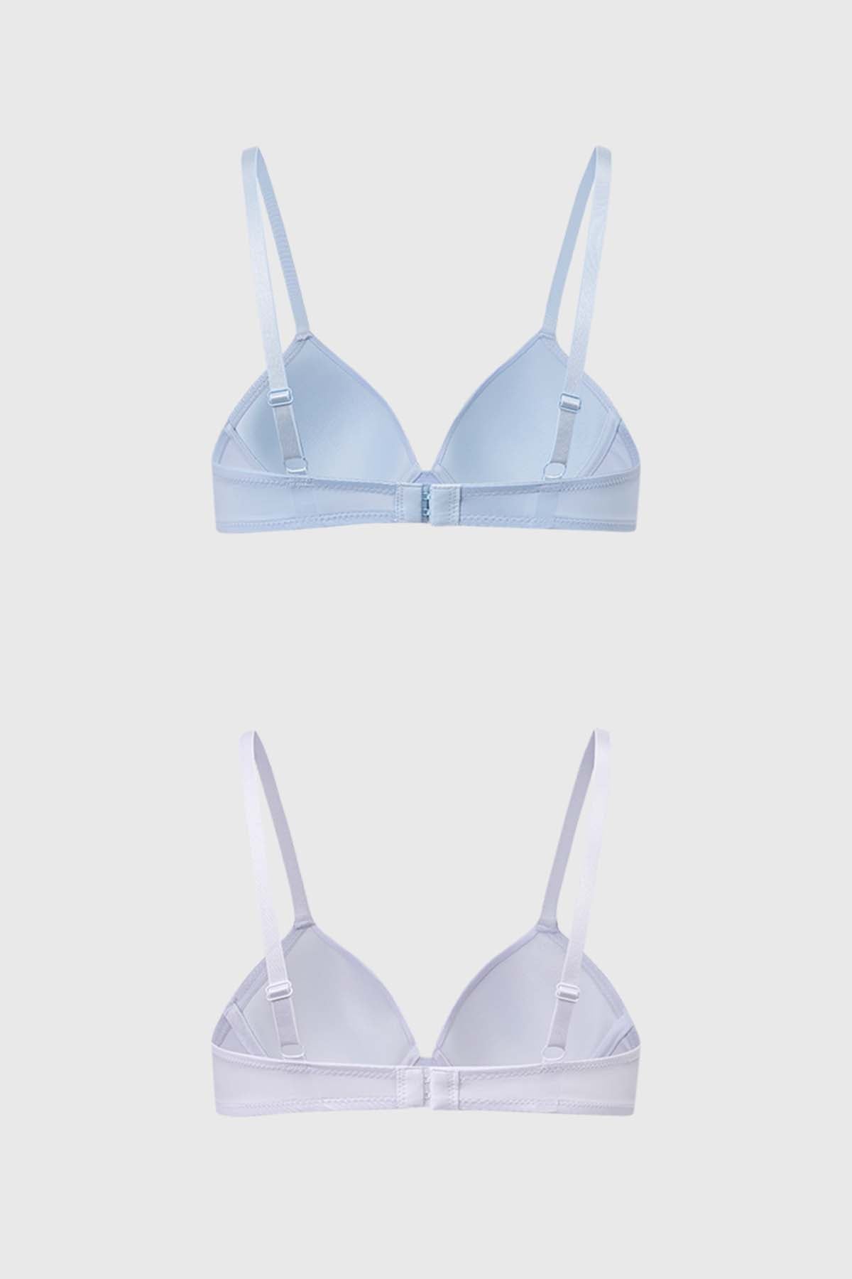 Sostén Mujer Bipack Copa Soft Liso Azul Claro