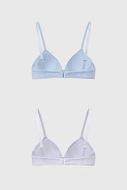 Sostén Mujer Bipack Copa Soft Liso Azul Claro