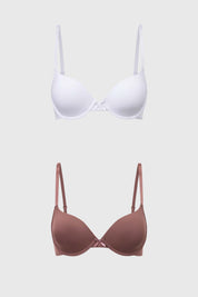Sostén Mujer Bipack Copa Soft Liso Cafe Claro