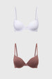 Sostén Mujer Bipack Copa Soft Liso Cafe Claro