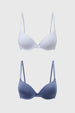 Sostén Mujer Bipack Copa Soft Liso Gris Oscuro
