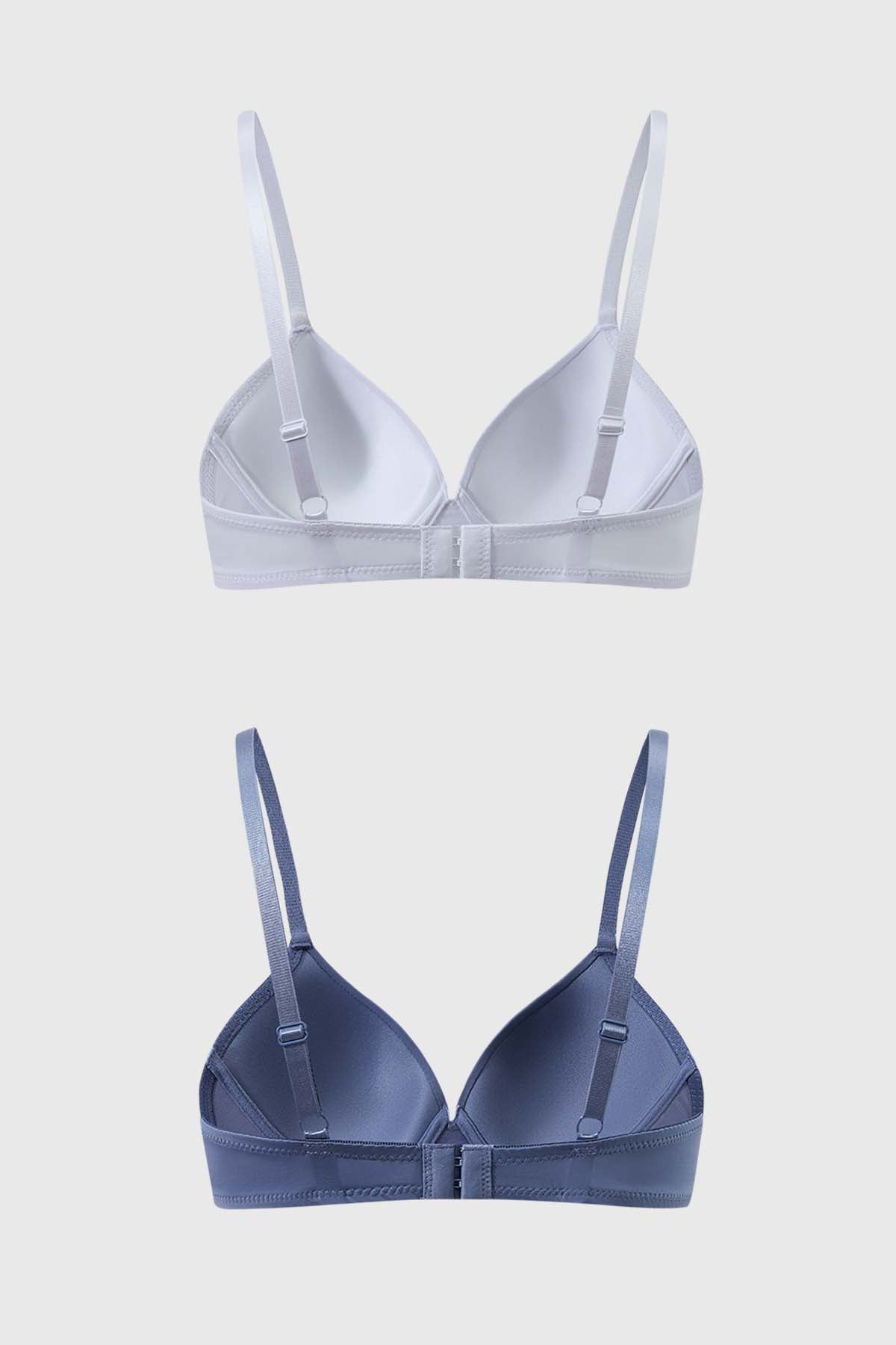 Sostén Mujer Bipack Copa Soft Liso Gris Oscuro