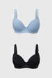 Sostén Mujer Bipack Copa Support Liso Azul Claro