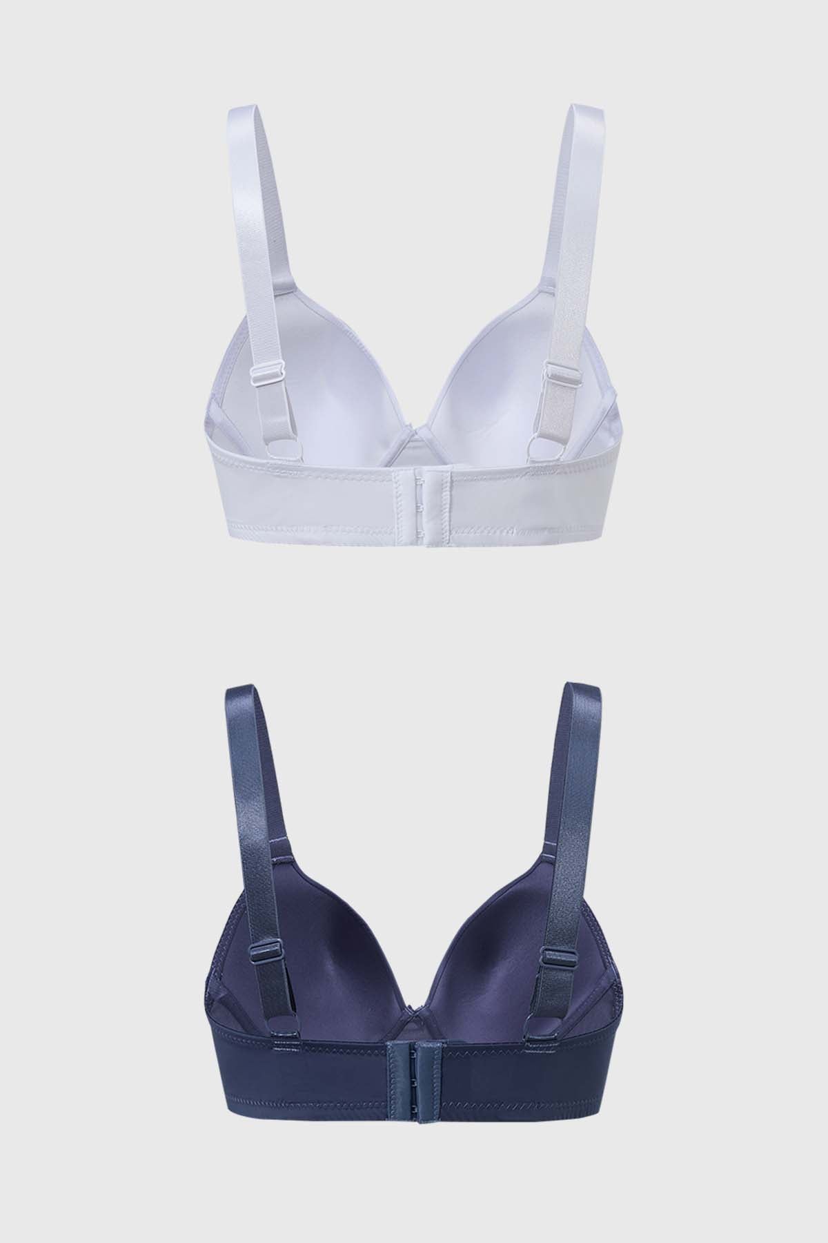 Sostén Mujer Bipack Copa Support Liso Gris Oscuro