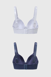 Sostén Mujer Bipack Copa Support Liso Gris Oscuro
