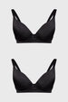 Sostén Mujer Bipack Copa Support Liso Negro