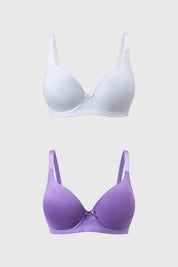 Sostén Mujer Bipack Copa Support Liso Morado