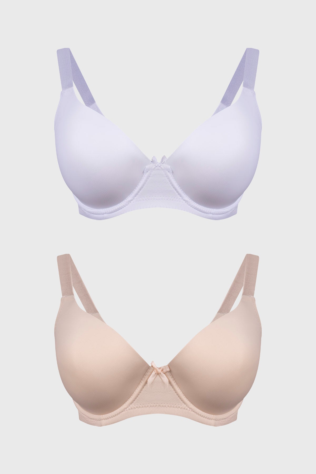 Sostén Mujer Bipack Copa Support Liso Beige
