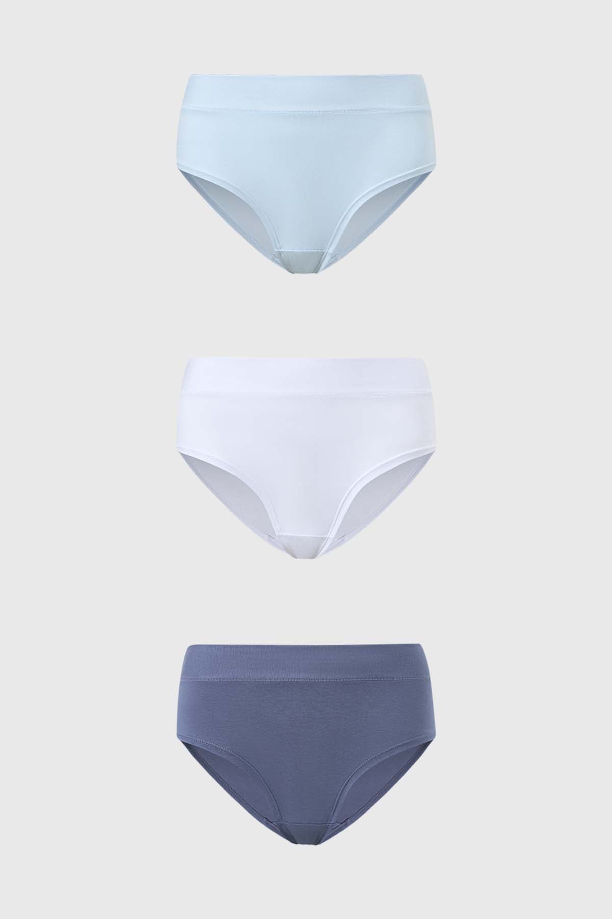 Calzón Mujer Tripack Bikini Azul Claro