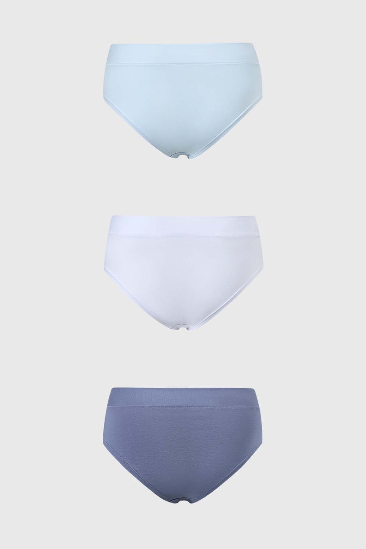 Calzón Mujer Tripack Bikini Azul Claro