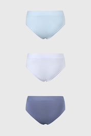 Calzón Mujer Tripack Bikini Azul Claro