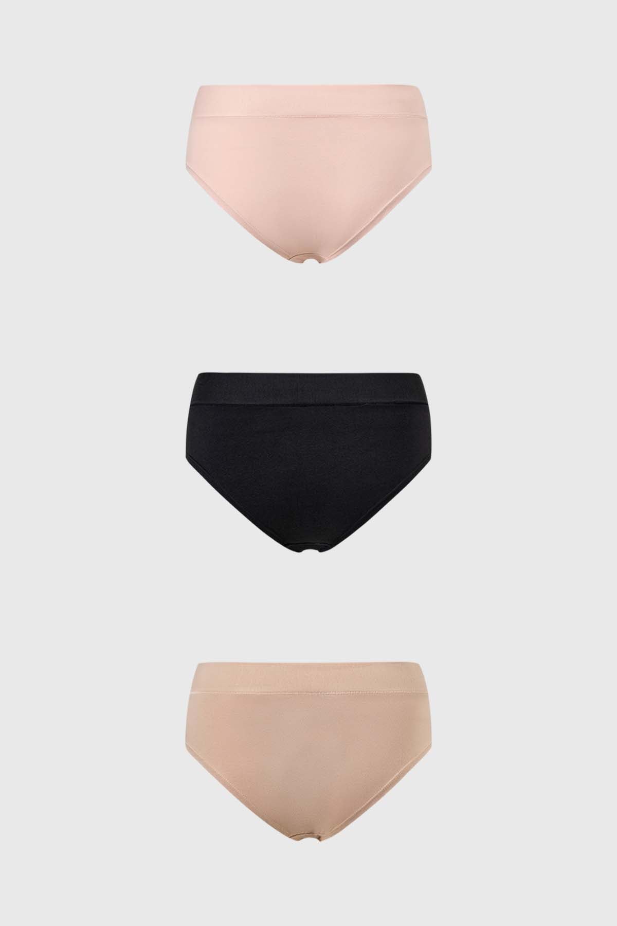 Calzón Mujer Tripack Bikini Damasco