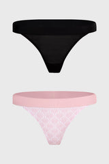 Calzón Mujer Colaless Estampado Palo Rosa