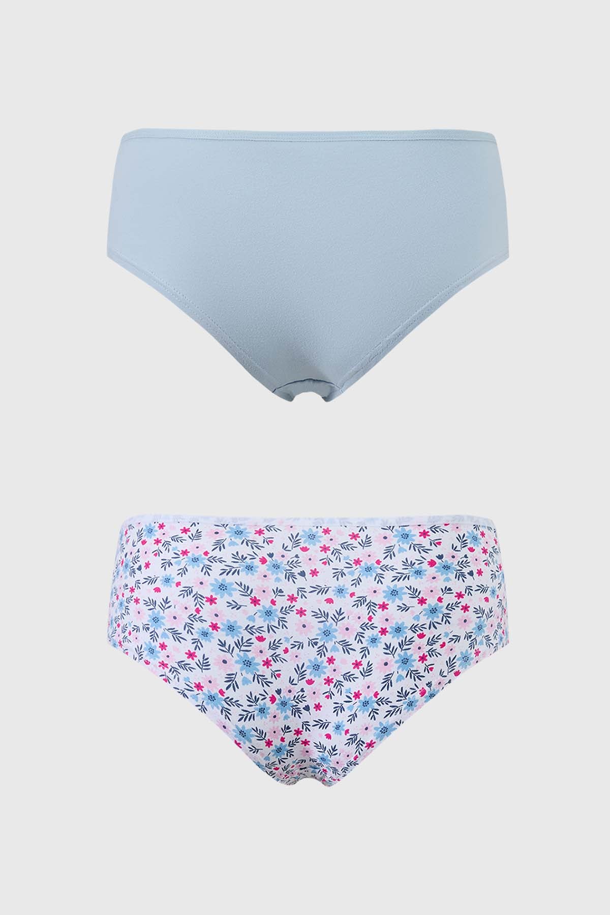 Calzón Mujer Pantaleta Algodón Azul Claro