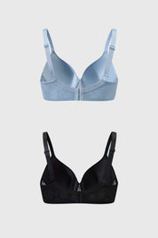 Sostén Mujer Bipack Support Full Encaje Azul Claro