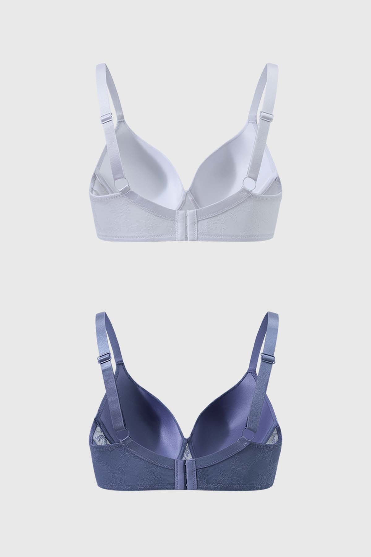 Sostén Mujer Bipack Support Full Encaje Gris Oscuro