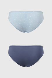 Calzón Mujer Bikini Liso Estampado Azul Claro