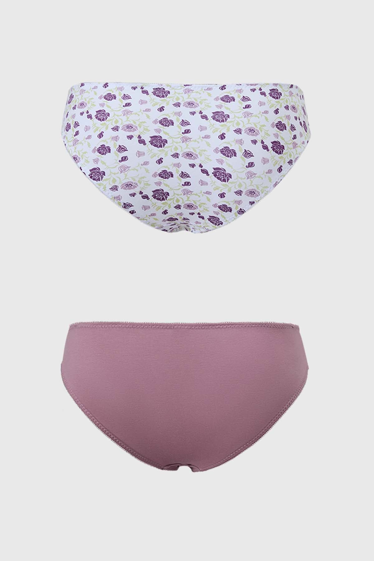 Calzón Mujer Bikini Liso Estampado Blanco
