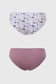 Calzón Mujer Bikini Liso Estampado Blanco