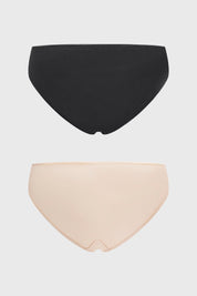 Calzón Mujer Bipack Bikini Liso Estampado Crudo