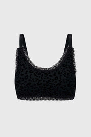 Sostén Mujer Bipack Peto Negro encaje estampado