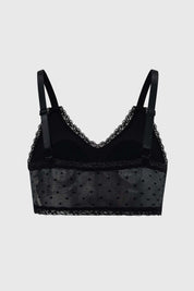 Sostén Mujer Bipack Peto Negro encaje estampado