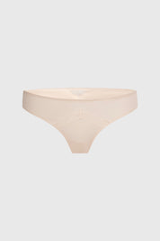 Calzón mujer colaless blanco con detalle de encaje visible