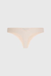 Calzón mujer colaless blanco con detalle de encaje visible