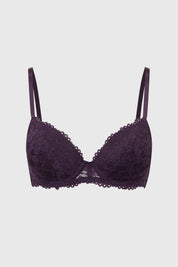 Sostén Mujer Copa Soft Encaje Café Oscuro