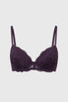 Sostén Mujer Copa Soft Encaje Café Oscuro