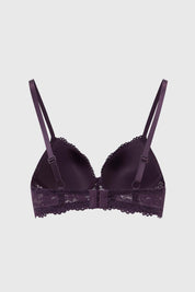 Sostén Mujer Copa Soft Encaje Café Oscuro