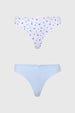 Calzón Mujer Bipack Colaless Liso Esmpado Blanco