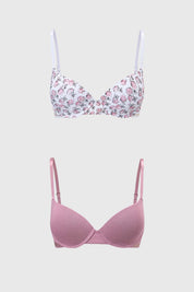 Sostén Mujer Bipack Full Print Blanco