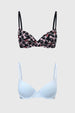 Sostén Mujer Bipack Full Print Negro