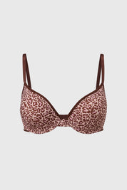 Sostén Mujer Push Up Animal Print Cafe
